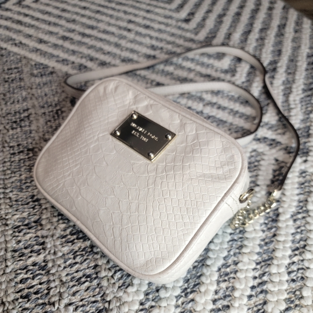 Michael Michael Kors Jet Set Mini Bag in Creamy Snakeskin Gold Accent
